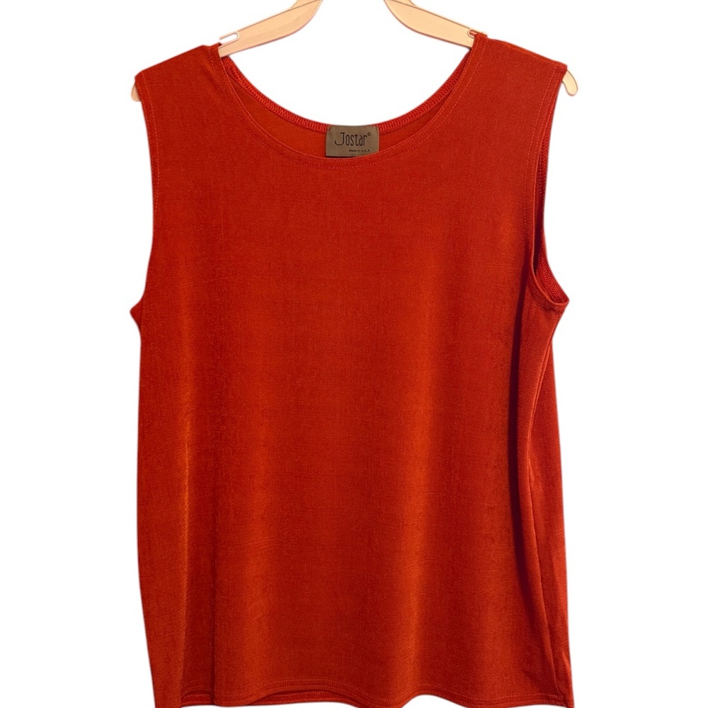 Women's Orange Rust Sleeveless Top